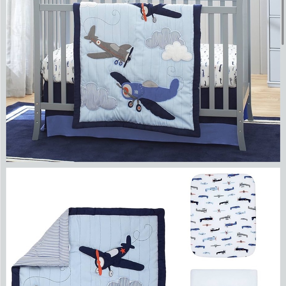 Aviation-Themed Baby crib Bedding Set